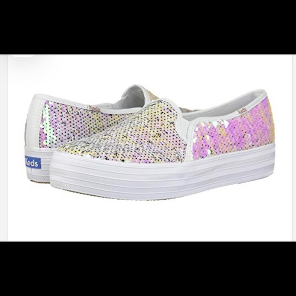 Keds Triple Decker Reverse Sequin White Multi - Picture 7 of 9